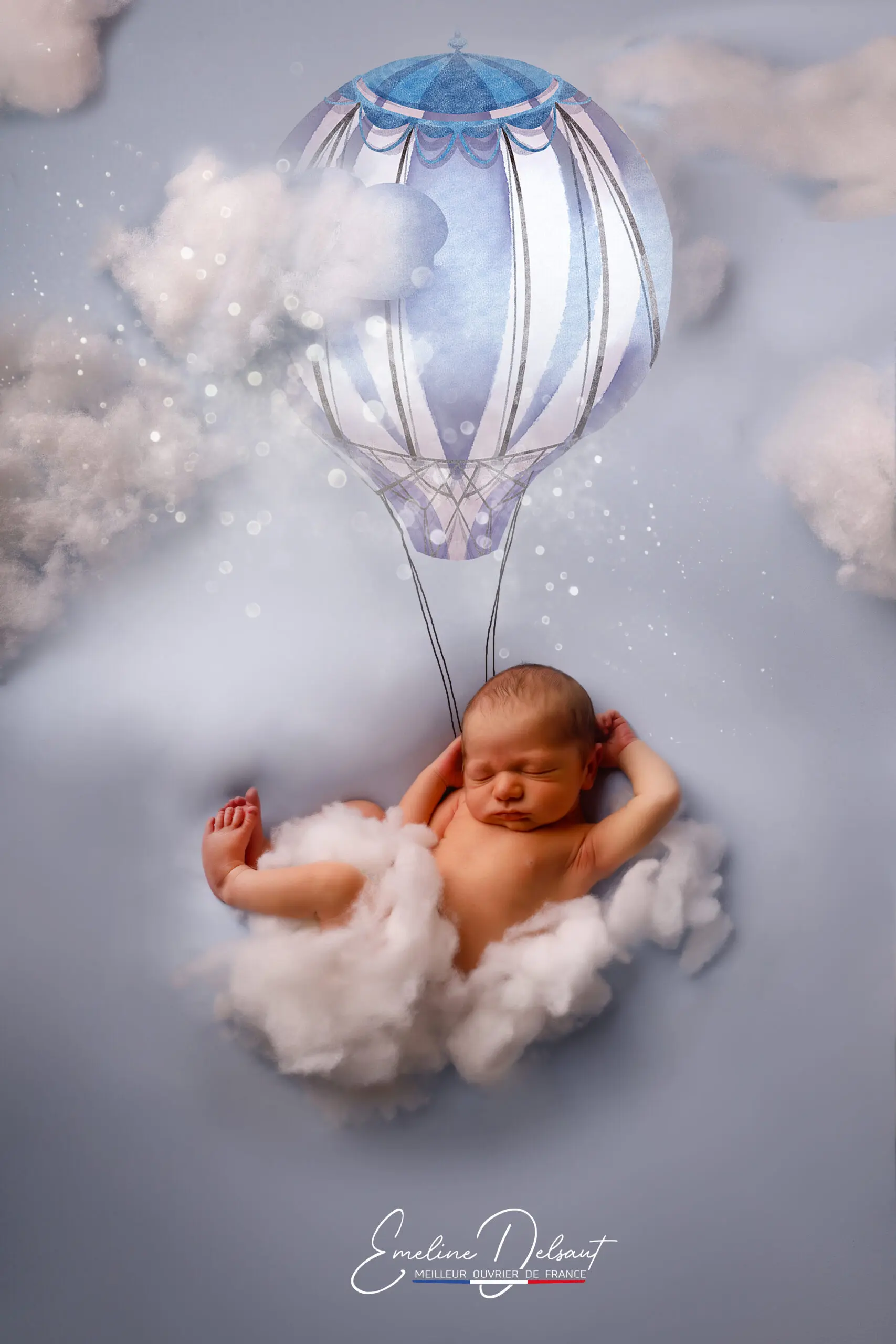 photo artistique et poétique de bébé photographe à rodez