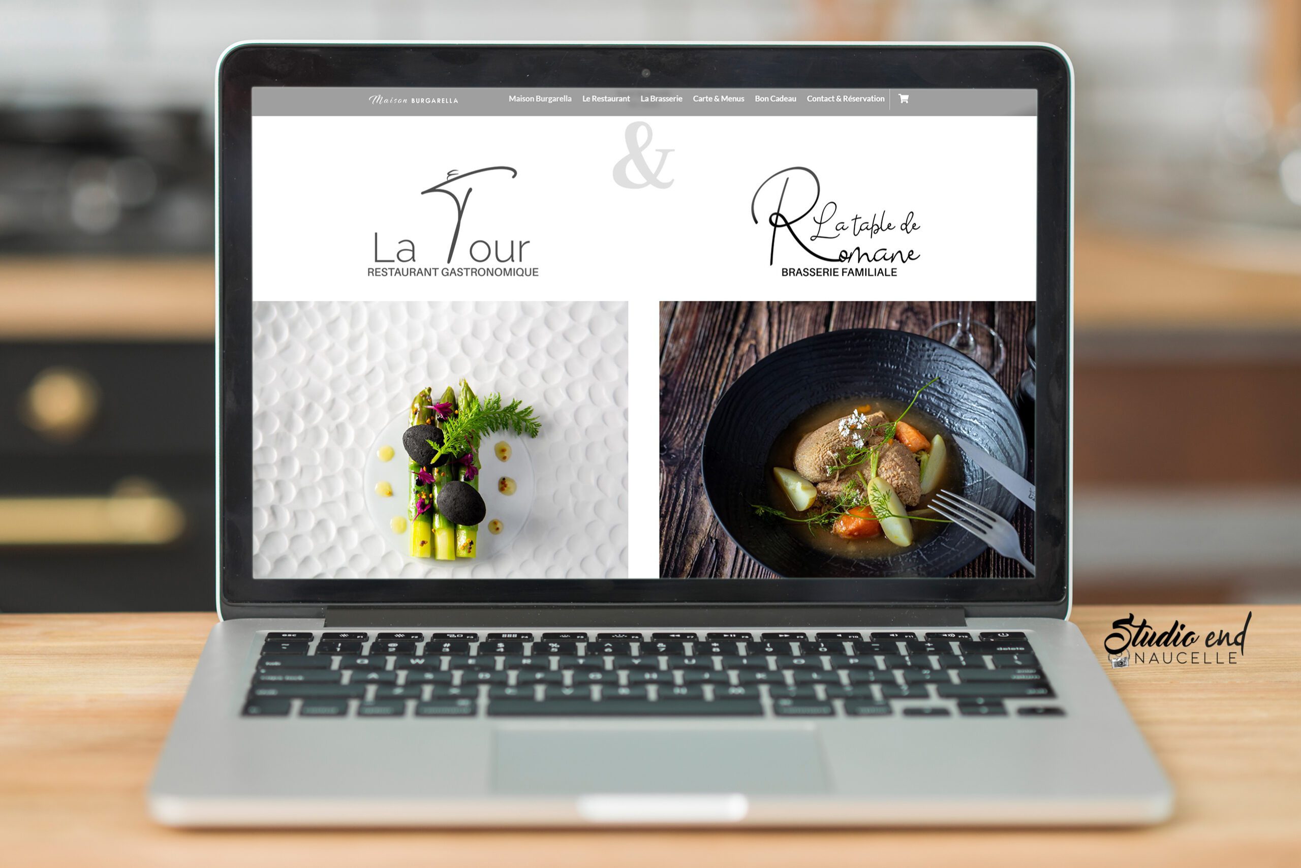 mock up site réalisé par le studio end ordinateur présentant un site web réalisé par le studio end Webdesign agence web de rodez