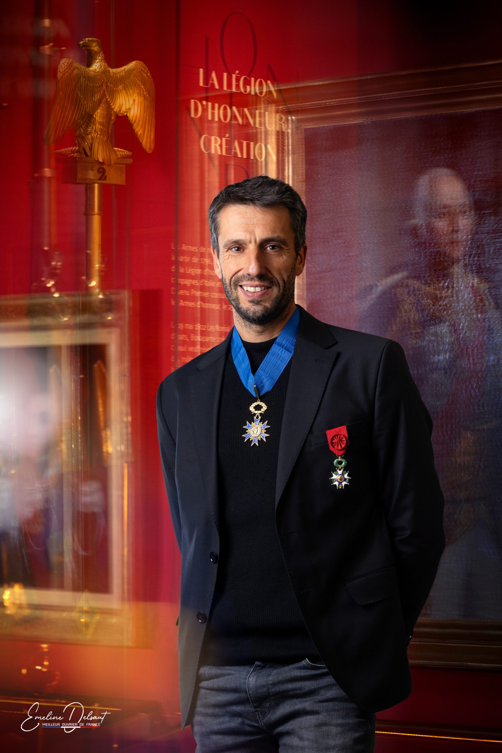 Photographie de portrait de Tony Estanguet Tony Estanguet, portrait du champion pour le Musée de la Légion d'Honneur. Paris 2024
